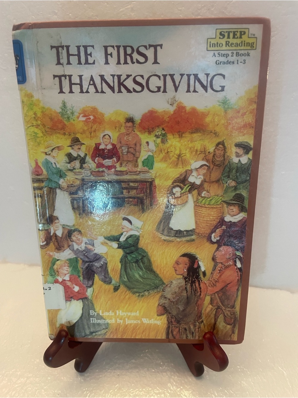 The First Thanksgiving Illustrated Hardcover Book vintage step into reading book